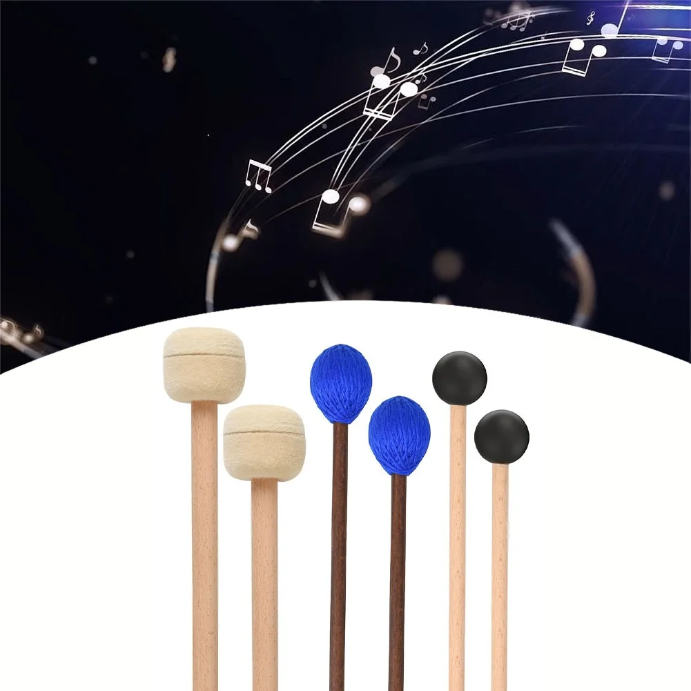 Professional Drumstick Set Marimba Mallets Rubber Xylophone Mallets Bass Drum Marching Drum Rubber Percussion Instruments Parts