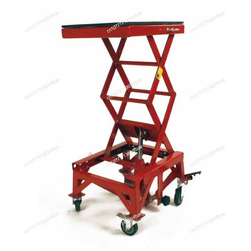 Motorcycle SUV Hoist Repair Table Hydraulic Scissor Lift Movable Stand 300 Pound Truck