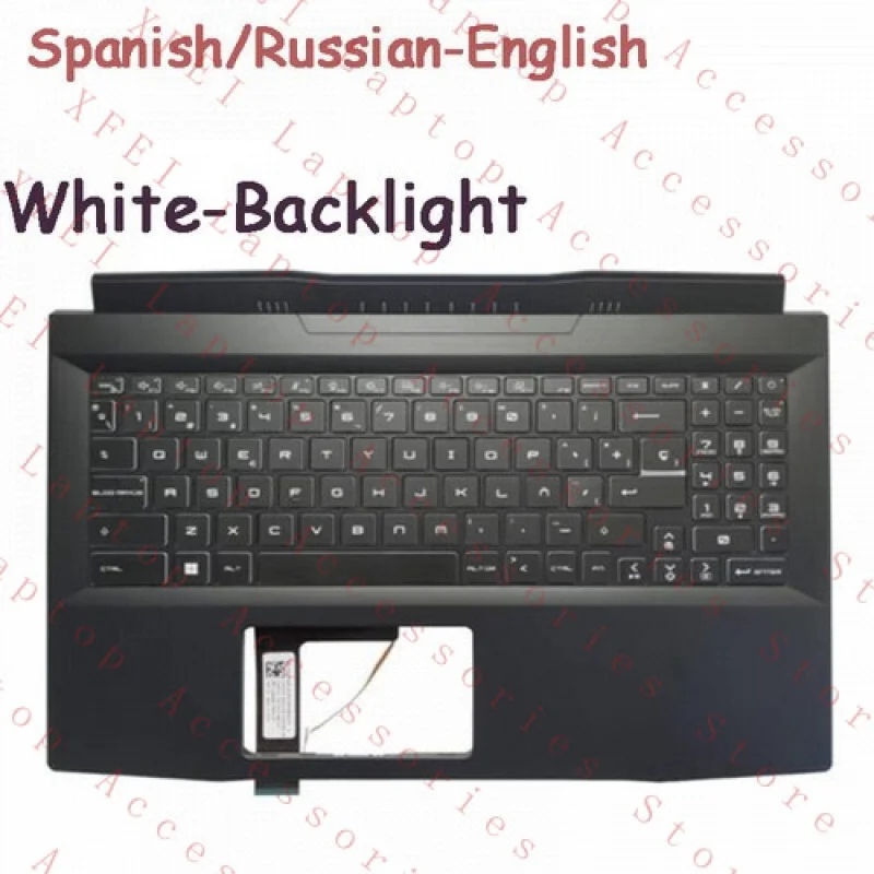 

F Palmrest w/White Backlit Keyboard for MSI Katana GF66 MS-1582 MS-1581 SP/RU