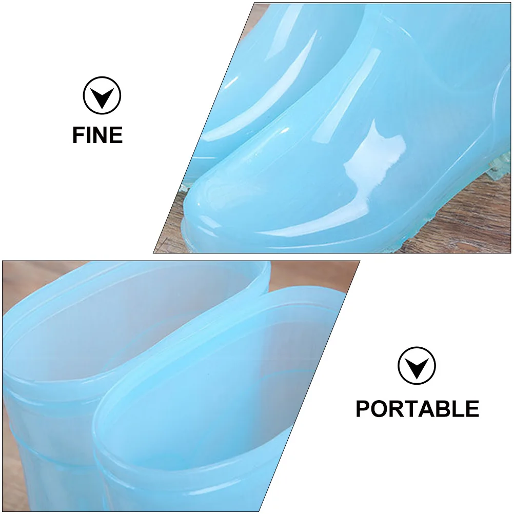 

1 пара водонепроницаемых резиновых сапог, женские прозрачные высокопрочные нескользящие резиновые туфли, практичные легкие непромокаемые чехлы