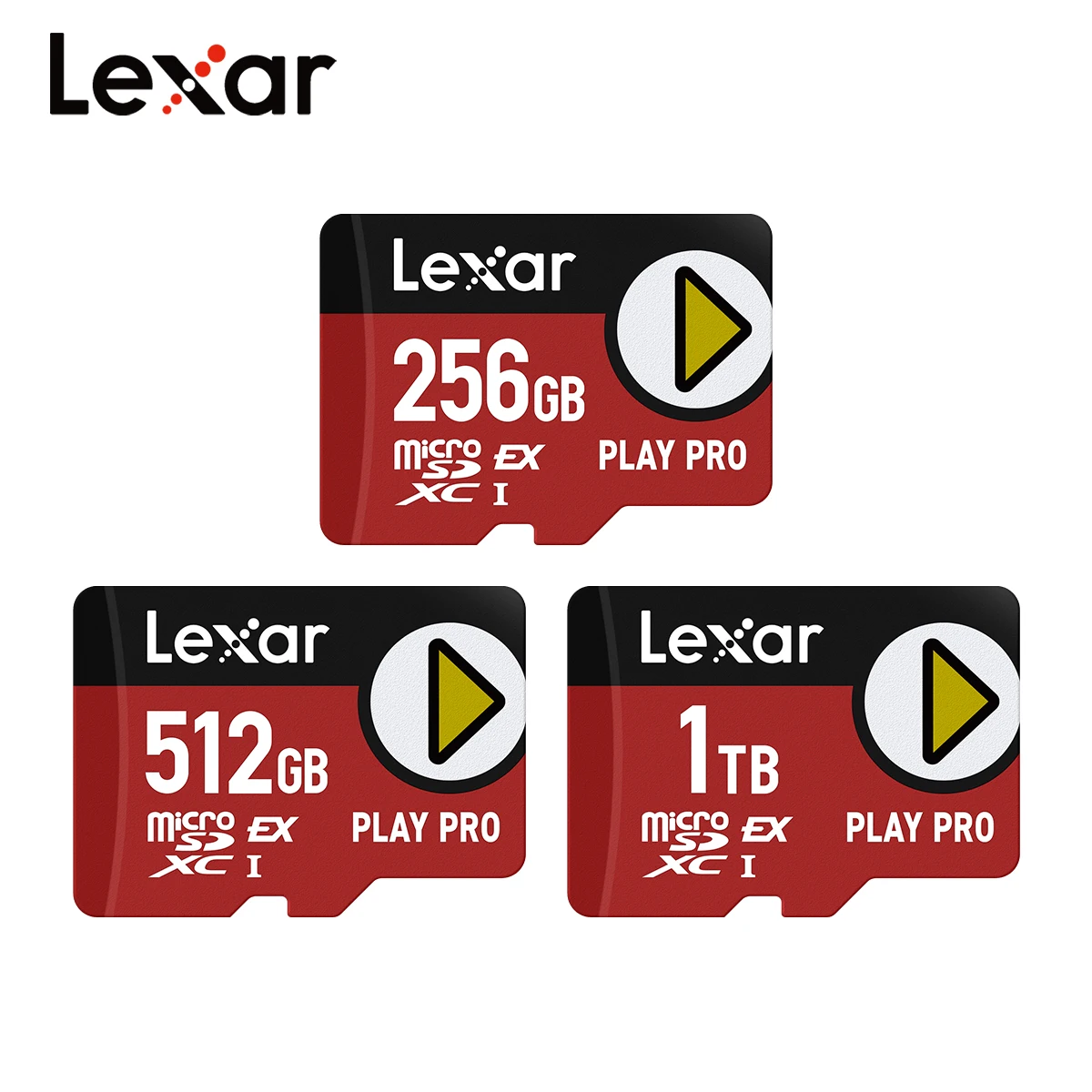 Lexar PLAY PRO microSDXC Express Card 256GB 512GB 1TB Read Up to 900MB/s V30 Micro SD Card U3 C10 Memory Card for Switch Tablet