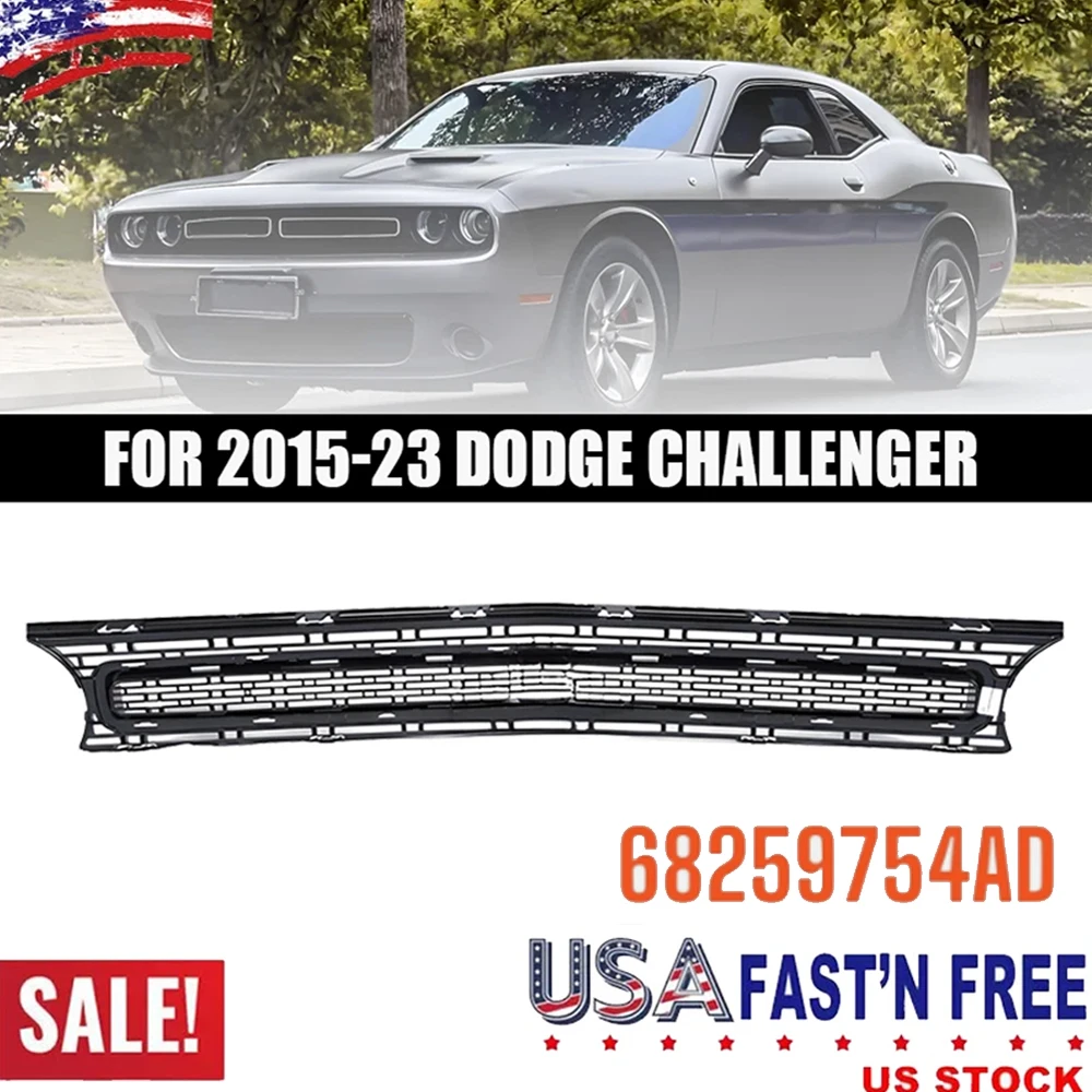 

Quality Car Front Chrome Black Grille Durable Auto Parts CH1200389 68259754AD For 2015-23 Dodge Challenger