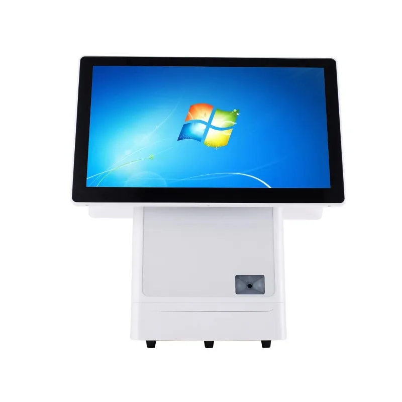 2026 15.6 Inch Dual Screen Capacitive Touch Screen POS Cash Register With Built-in Printer And Scanner POS Terminal Machine