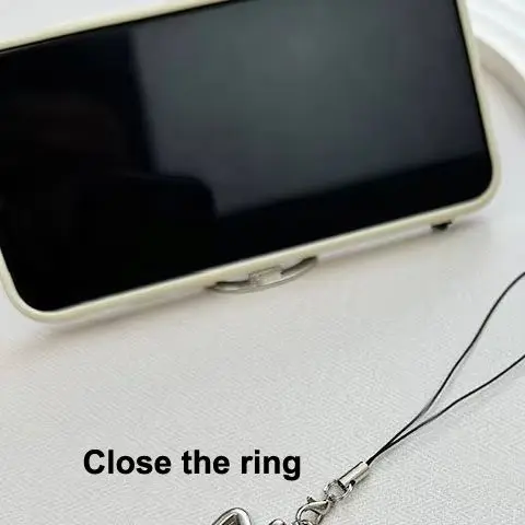 2 في 1 الهاتف المحمول معلقة حبل حامل هاتف قابل للطي سلسلة مفاتيح قصيرة مسنده حامل محمول مع قلادة حزام القط لطيف