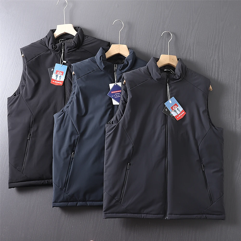 

Outdoor Tech Five-Proof Fabric Thiened Warm Stand Collar Cotton Vest Autumn Winter Windproof Water Repellent Outerwear