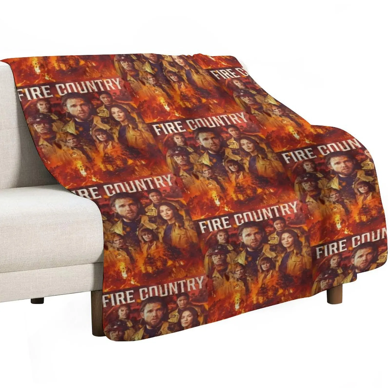 Fire Country - Burned Throw Blanket For Sofa Thin Stuffeds Blankets For Bed Luxury Brand Bed Fashionable Thin Blankets