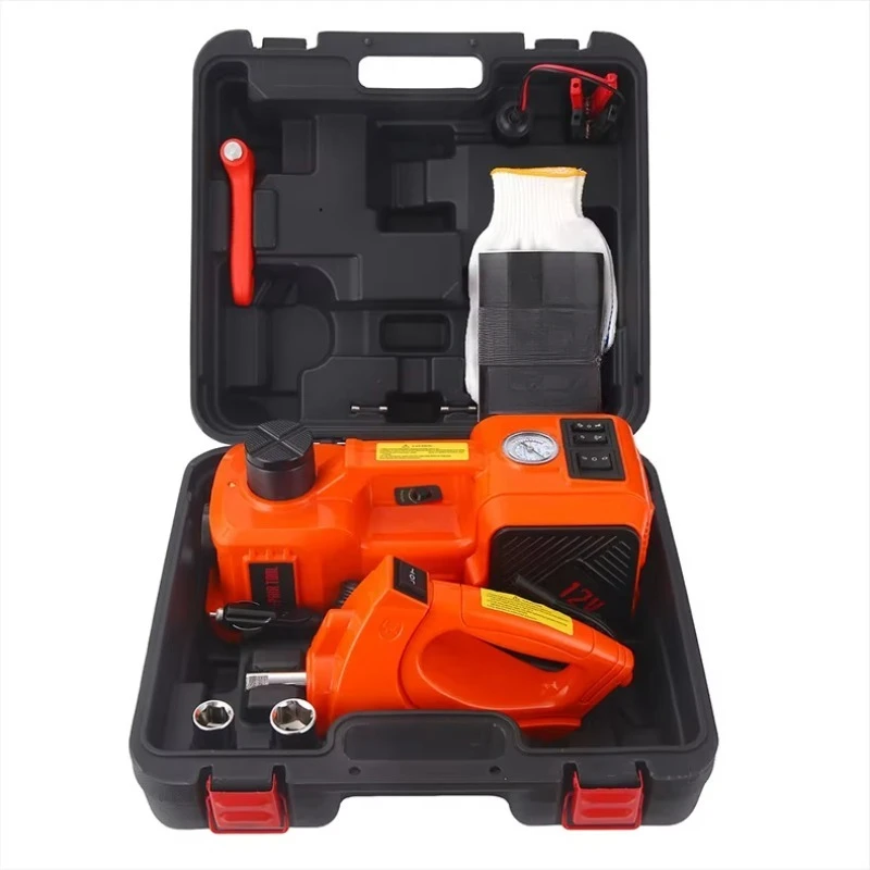 Hot Sell 5 Ton 12V  Electric Hydraulic Car Jack and Impact Wrench Car Emergency Tools Vehicle Emergency Repair Tool Set