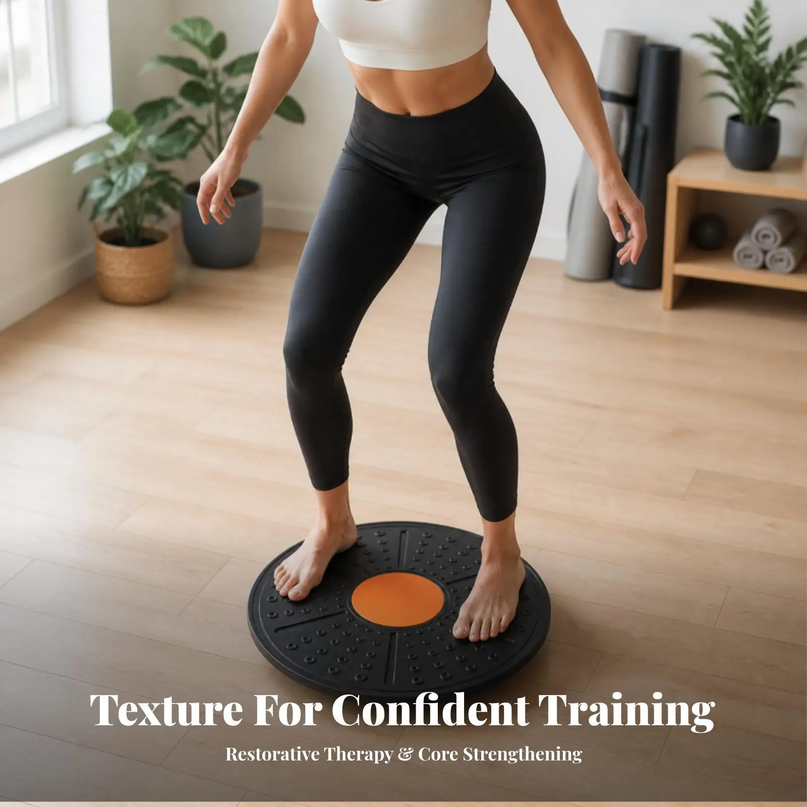 Durable PP Plastic Balance Training Board for Mindfulness Practice with Raised Touchpoints for Sensory Balance and Body Control
