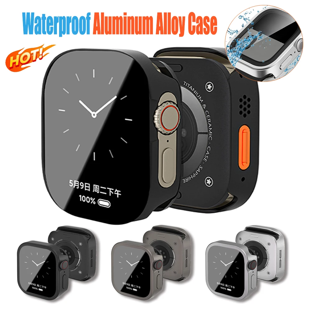 

Новый водонепроницаемый чехол из алюминиевого сплава с полным покрытием для Apple Watch Ultra 3, 49, 46, 45, 44, 42 мм, для Iwatch Series 11, 10, 9, 8, 7, 6, SE