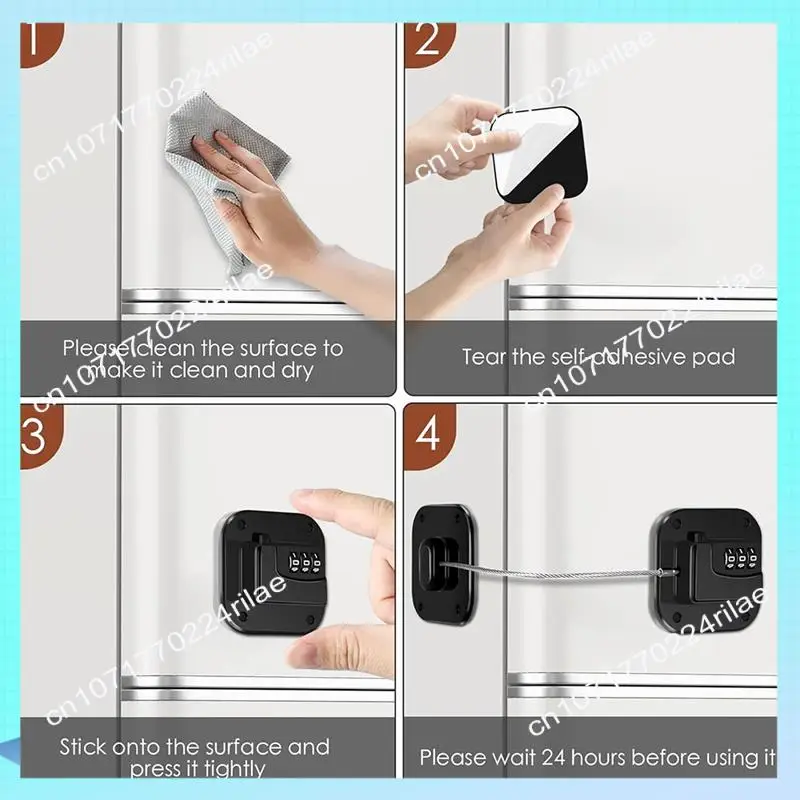 

A17Z Refrigerator Lock, Combination Lock For Refrigerator Cabinets, Drawers, Heavy Duty Fridge Lock, Safety Lock