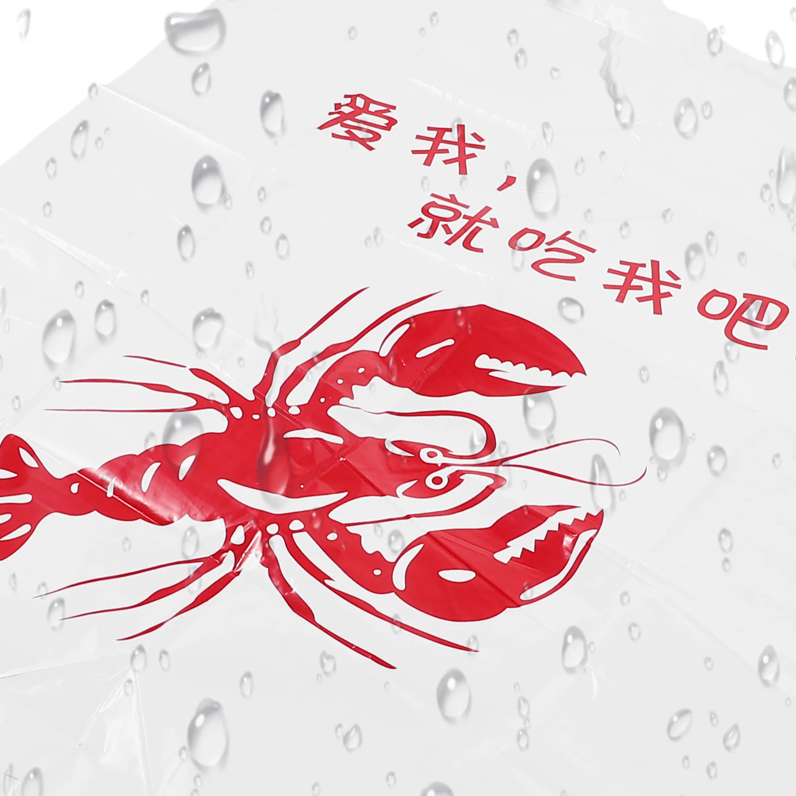 100 Pcs Lobster Bib Elderly Eating Bibs Crab for Adults Dinner Party Poly Apron