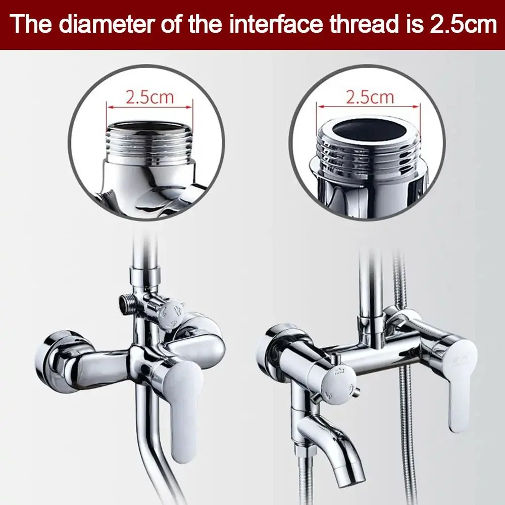 New Stainless Steel Shower Extension Rod Round 30cm Shower Bracket Shower Extender