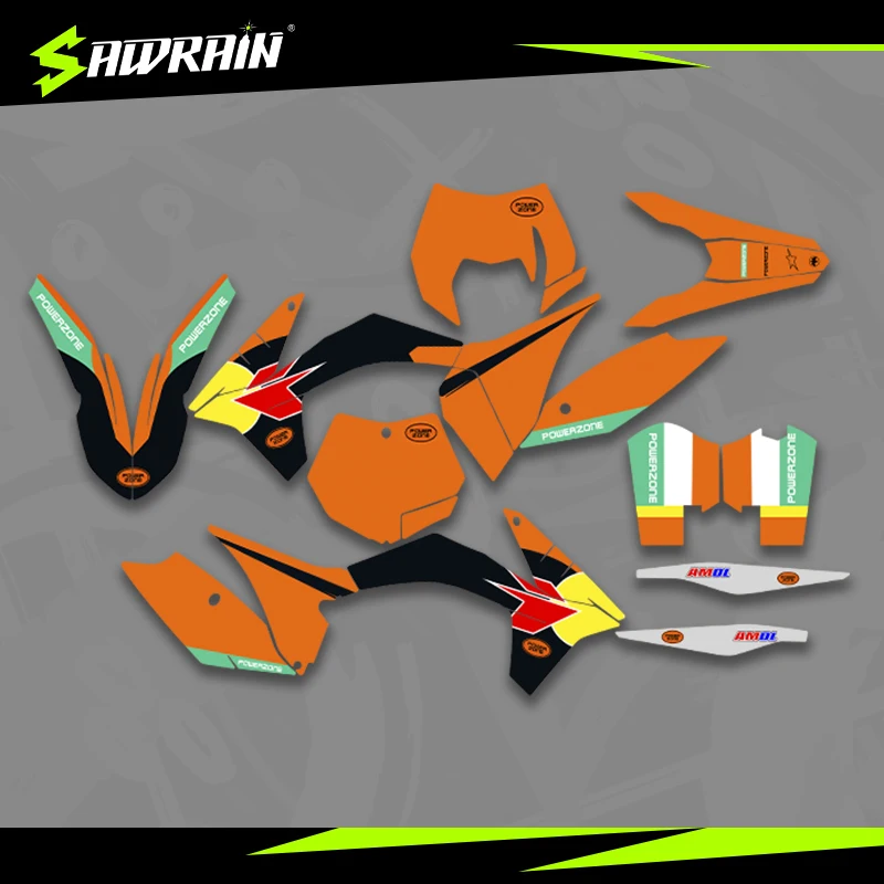 

Мотоциклетные графические фоны Sawrain, наборы наклеек для KTM EXC XCW SXF 11-12SXF 12-13EXC 008