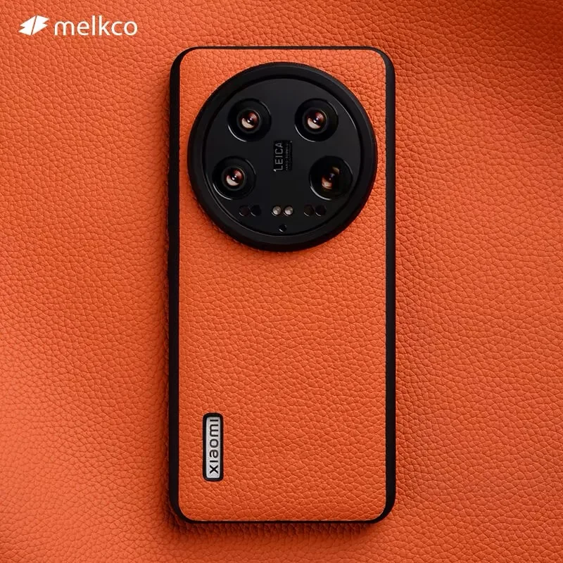 

Melkco Genuine Leather Camera Lens Protector Case For Xiaomi 14 Ultra Mi14 Ultra Business Cowhide Real Leather Shockproof Cover