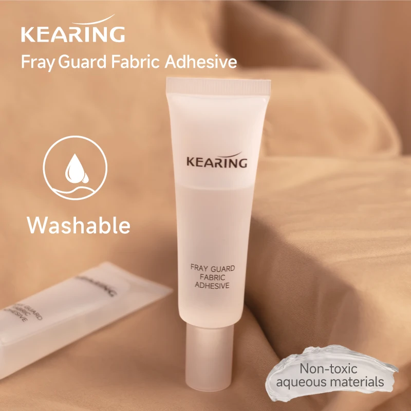 

Kearing Fray Guard Fabric Glue Adhesive Clothing Repair Printing Pattern Rhinestone Trademark Soft Glue Clothing Universal