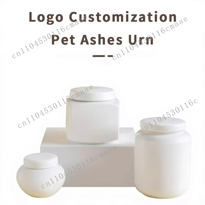 

Custom modern ceramic urn, suitable for cats, puppies, cremation after death, can be handmade, can be customized logo