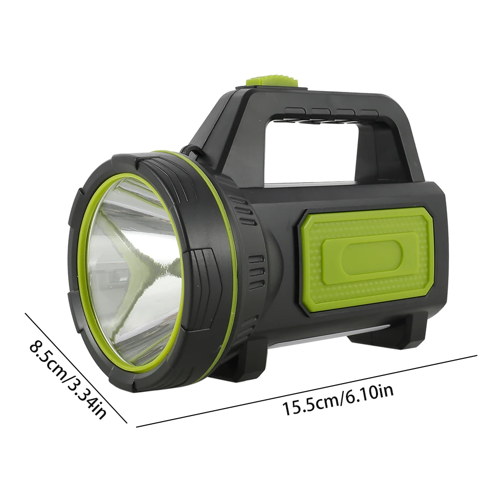 LED Flashlight Portable Hand Lamp USB Rechargeable Searchlight IP65 Waterproof Spotlight 2 modes Ultra Bright Flashlight