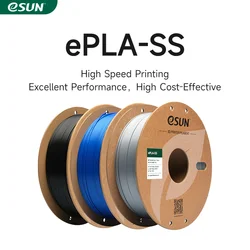 eSUN Hochgeschwindigkeits-PLA-3D-Filament 1 kg 1,75 mm Basic-PLA-3D-Drucker-Filament für Bambu Lab PLA-SS-Filament, verbessertes PLA-Filament