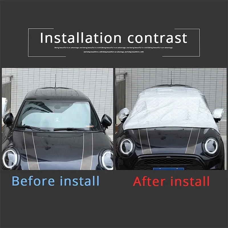 For BMW MINI COOPER 2014-2022 Car Windshield Snow Anti Frost Cover Windproof Winter Ice Snow Shield Trim Car Accessories