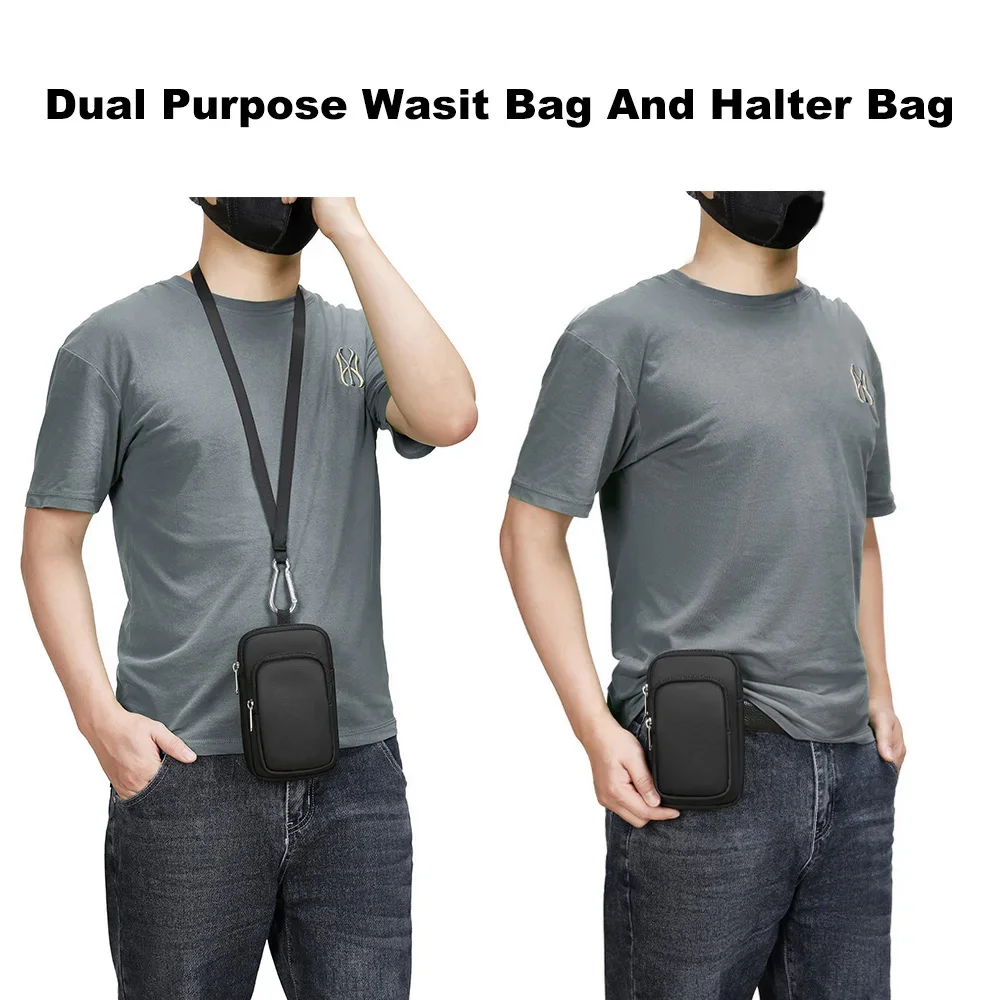 Bolsa de cintura para homens Bolsa masculina Camping ao ar livre Fanny Pack, cinto de homem, bolsa de telefone, bolsas, nova moda