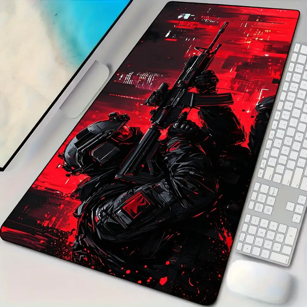 Cyber Special Forces Soldier Mouse Pad Large Computer Office Game Table Mats Rubber Anti-slip XXL Mouse Mat HDP Long Desk Pads