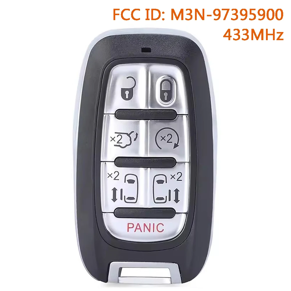 

KEYECU M3N-97395900 Remote Car Key Fob for Chrysler Pacifica 2017-2026 Voyager 2020-2025 68217832 68217829 68238689 433MHz