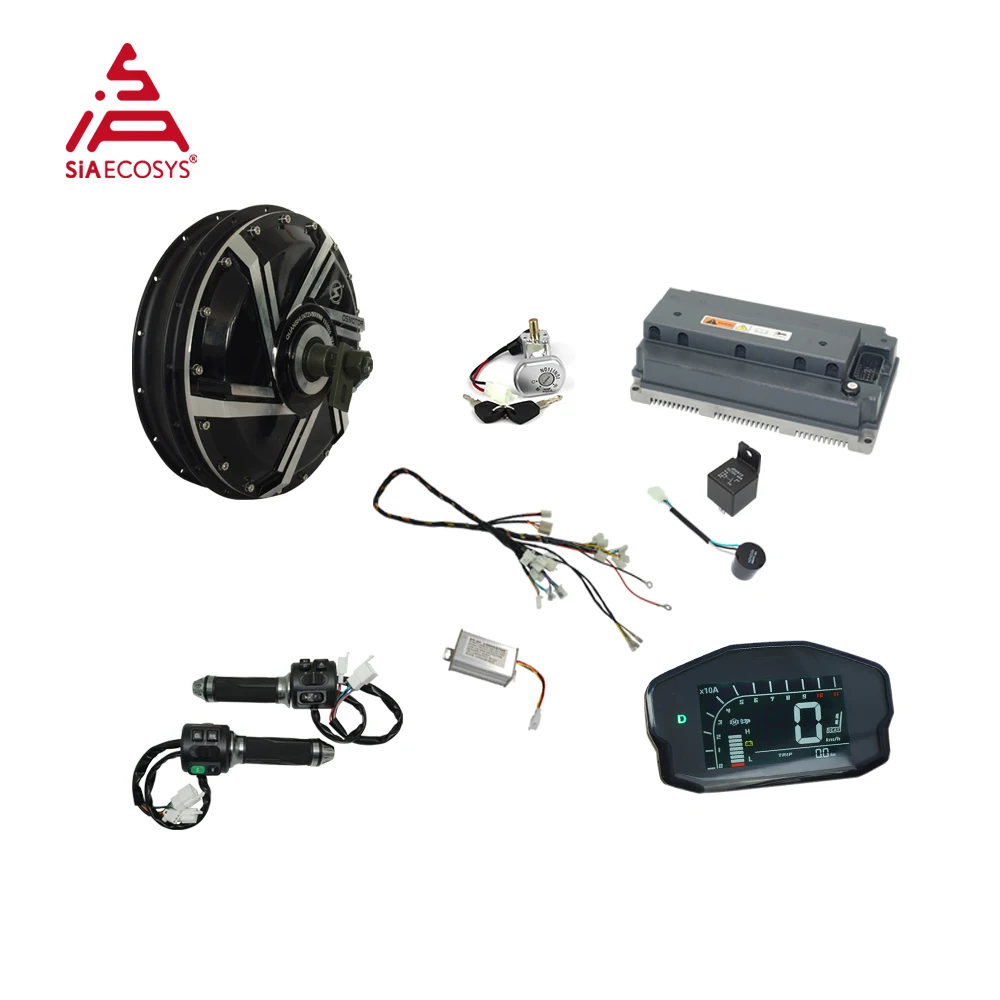 

QSMOTOR 273 8000W V3 72V 120kph Spoke Hub Motor With EM200-2 Controller Conversion Kit For High Speed E-Motorcycle SIAECOSYS