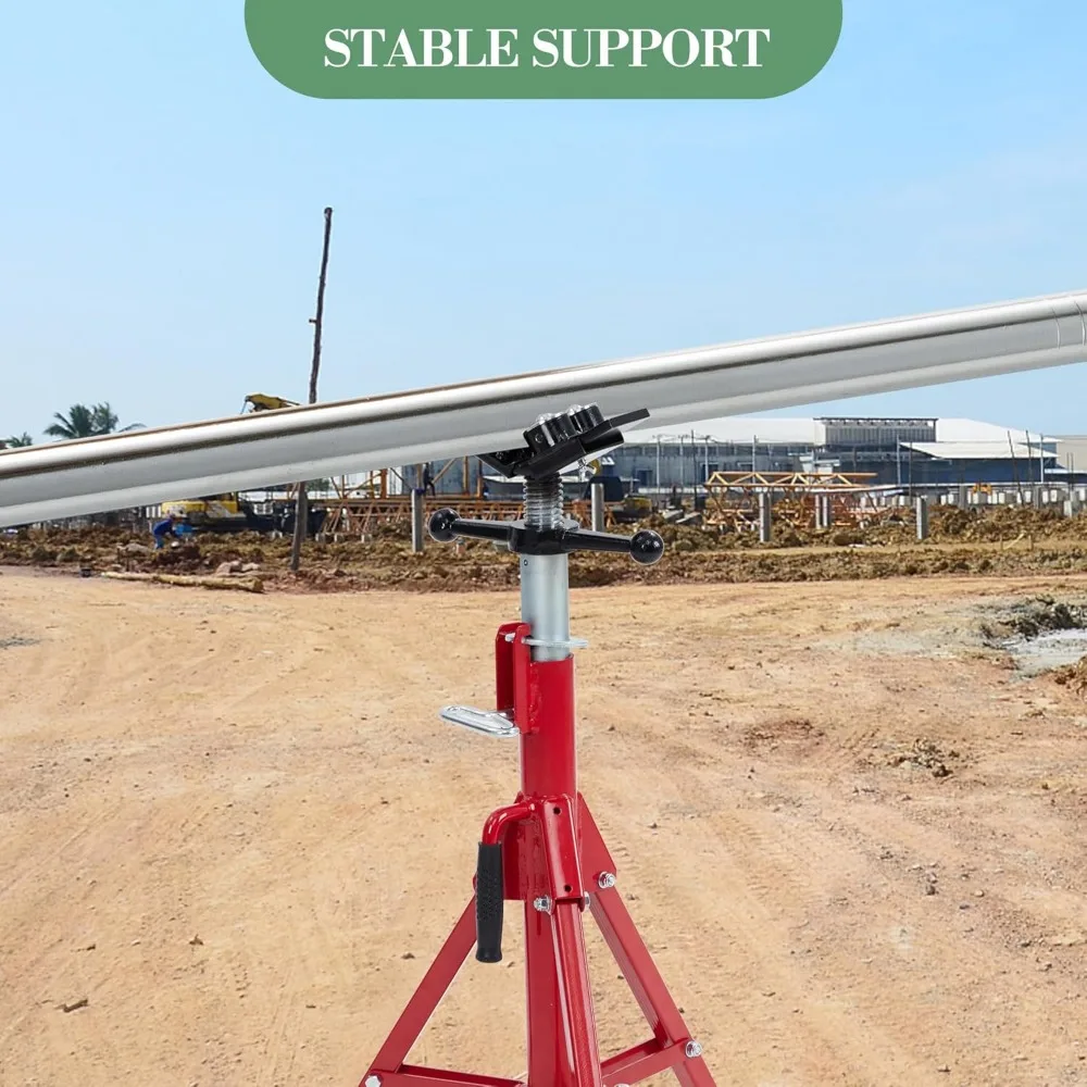 حامل جاك أنبوبي بارتفاع قابل للتعديل، نطاق 28-52 بوصة، سعة 2500 رطل، فولاذ قابل للطي، أرجل محمولة للسيارات والصناعة #5