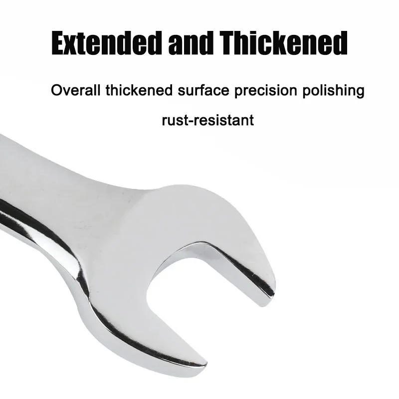 

Chrome Vanadium Steel Ratchet Wrench Labor-Saving And Fast Plum Blossom Opening Bidirectional Universal Dual-Use Wrench 6-32mm