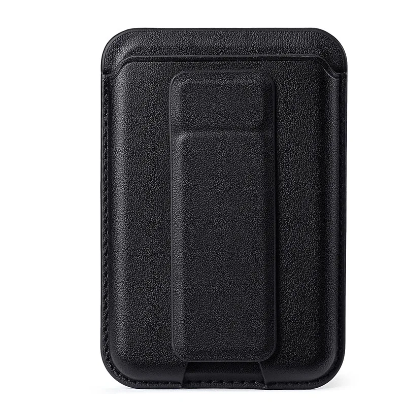 INEYES 2-in-1 magnetische portemonnee voor MagSafe portemonnee met verstelbare standaard Slanke magnetische kaarthouder Mag Safe portemonnees Veganistisch leer