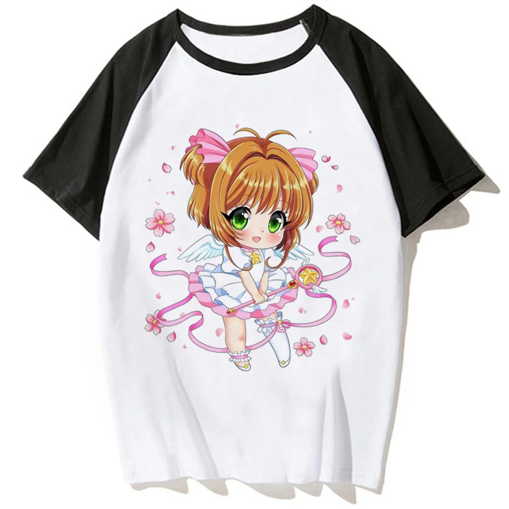 Sakura Vard Captor shirt female japan jojifuku 80s manga top tees japan Retro cute 80s vintage
