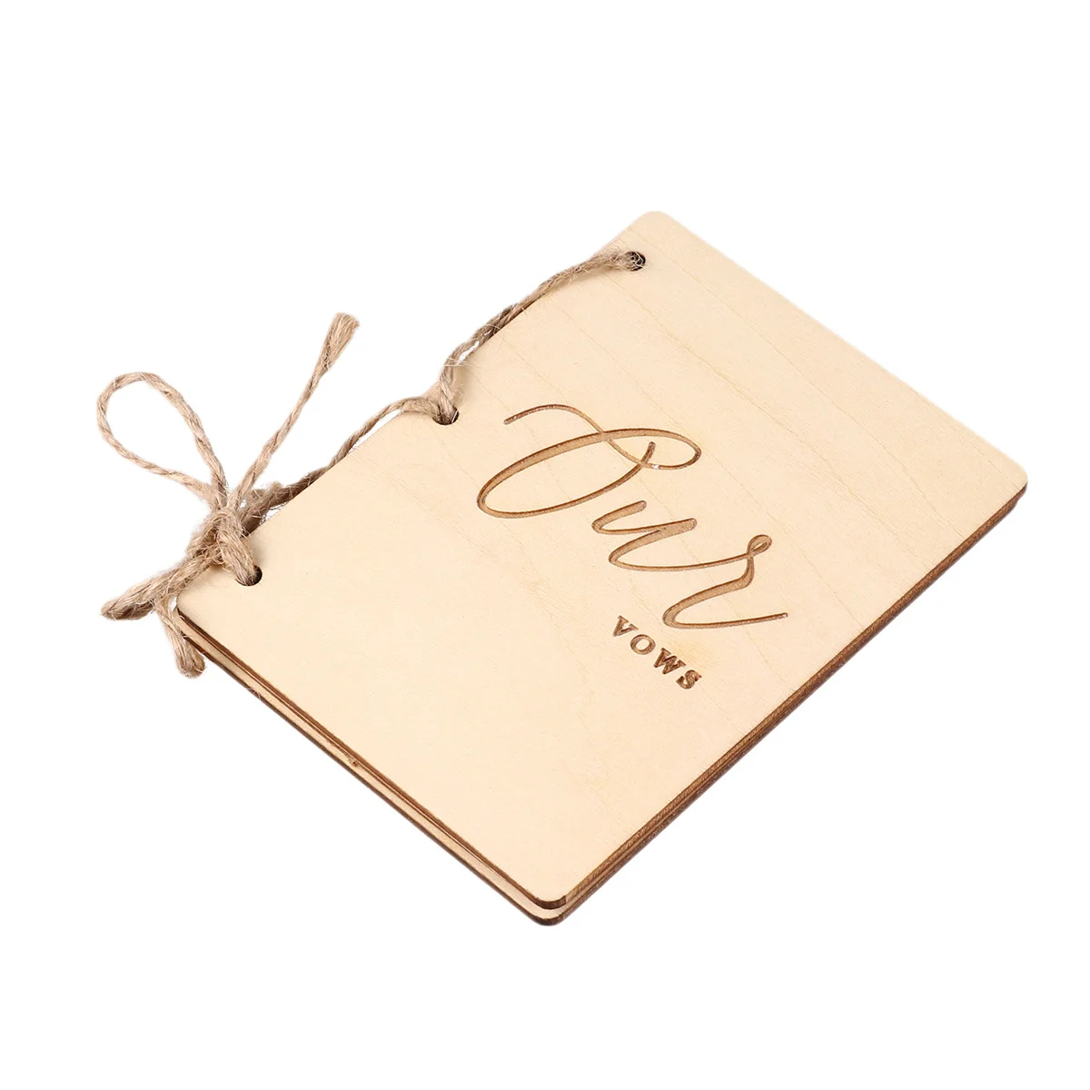

1Pair Wooden Vow Books Rustic Wedding Ceremony Accessory Custom Vows Notebook Bride Bridegroom Keepsake Vow Books