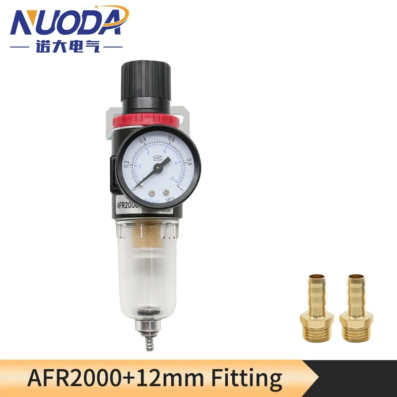 AFR-2000 Pneumatischer Filter Luftaufbereitungseinheit Druckregler Kompressor Reduzierventil Öl Wasser Trennung AFR2000 Gauge