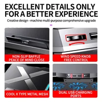 Q3 Gaming Laptop Cooler With Six Fans Adjustable Height Silent Cooling Pad Laptops Computer Stand For Laptops Below 15.6-inch - Image 5