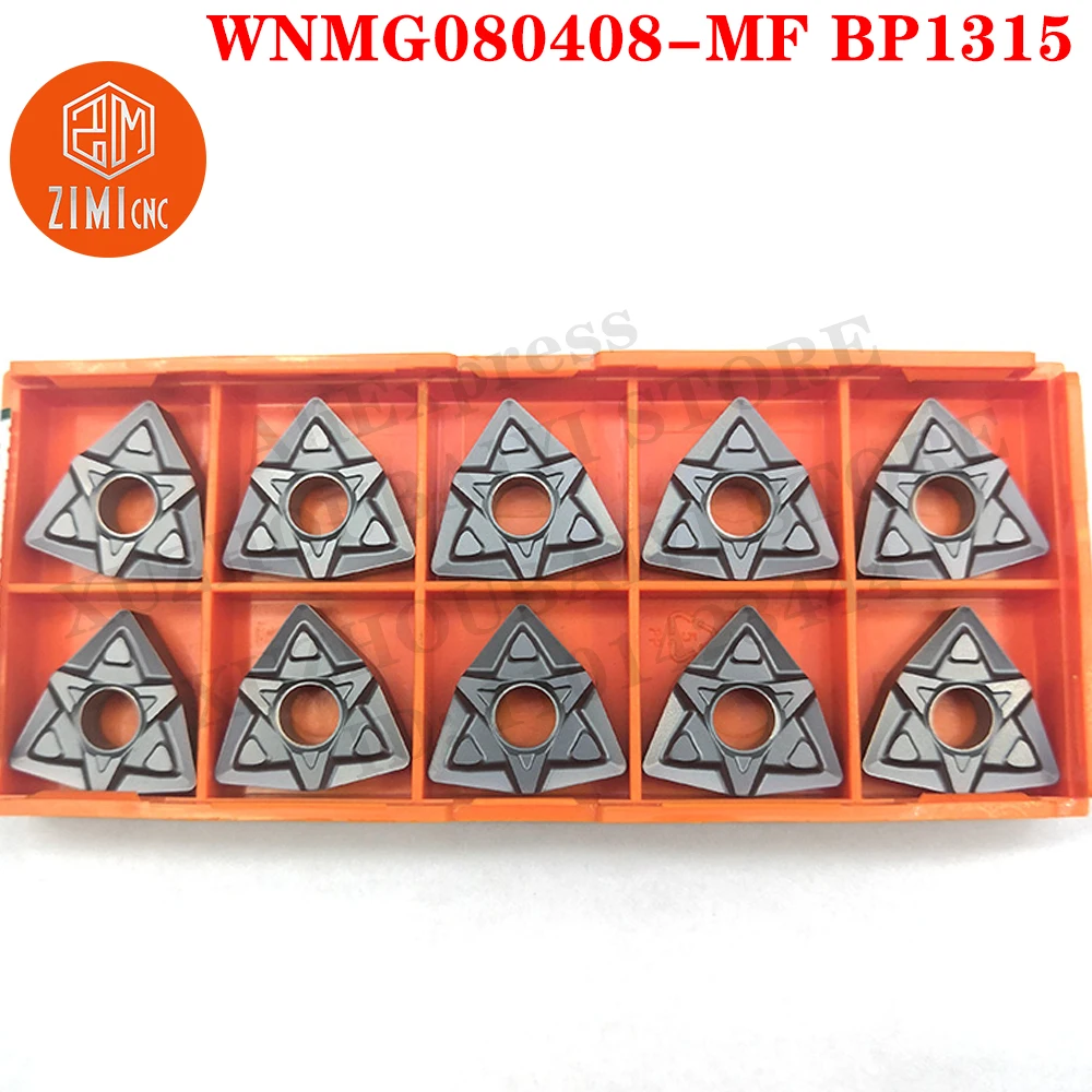 WNMG080408-MF BP1315 إدراجات كربيد خارجية تحول إدراج أدوات ميكانيكية آلة CNC سلبية مخرطة معدنية أداة قطع