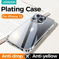 Joyroom Transparent Case For iPhone 15 14 Pro Max Case Crystal Back PC+TPU Anti-Yellow Full Lens Cover For iPhone 13 Pro Max