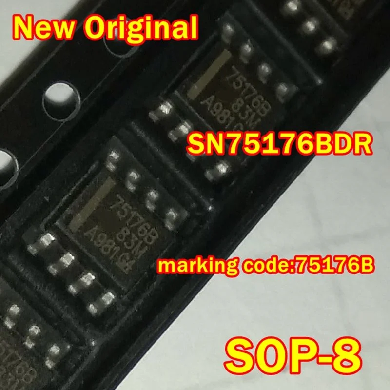 

5Pcs to 100Pcs New Original Sn75176Bdr Sop-8 Marking Code:75176B Differential Bus Transceivers
