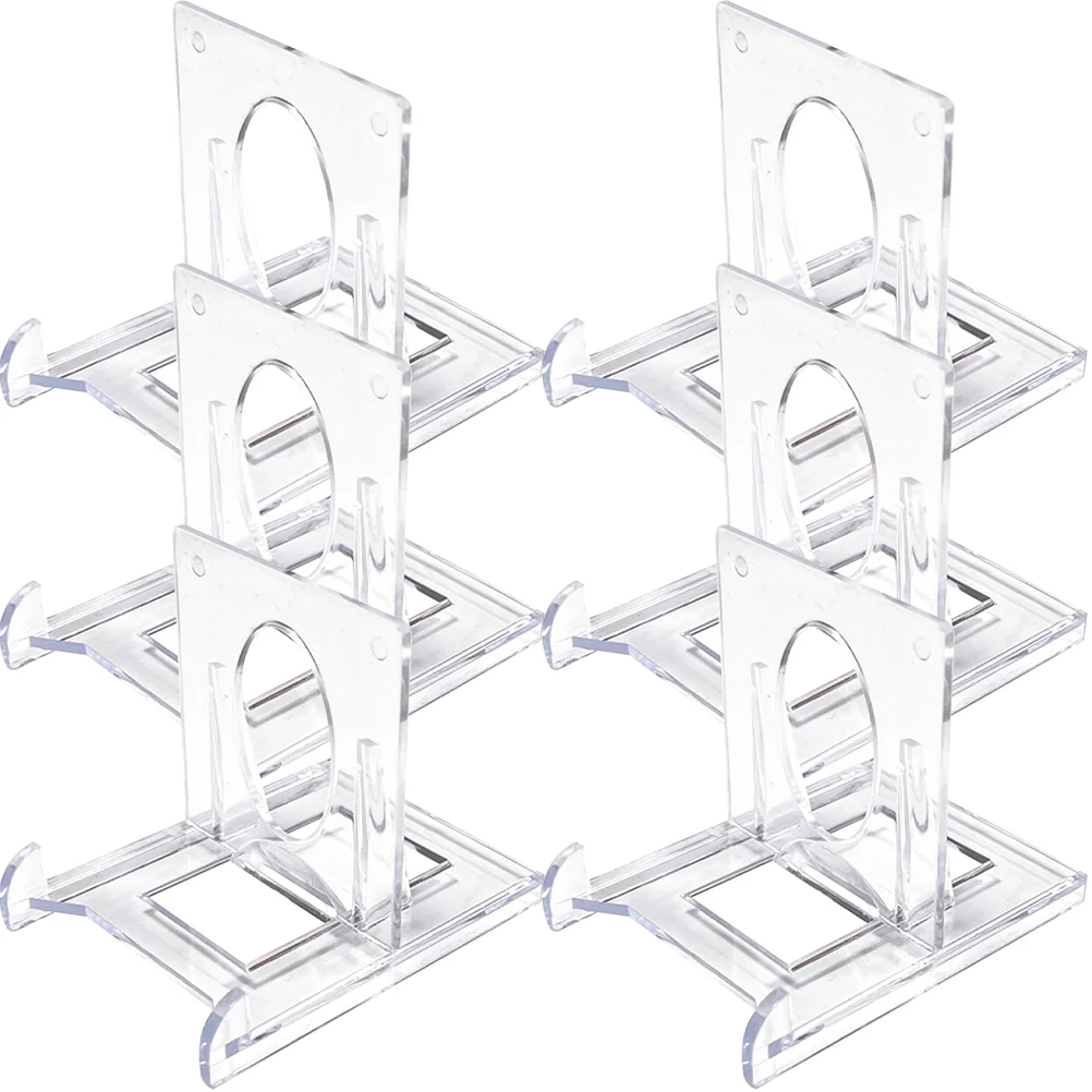 6 Pcs Game Card Holder Plastic Display Stands Dish Picture Plate for Holders Ornament
