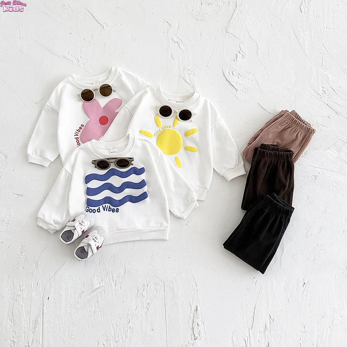 

Toddler Girl Clothes 2Pcs Sets Fun Graphic Print Sweatshirt and Corduroy Pants 0-4Y Baby Clothes Boy Soft Daily Kids Outfit