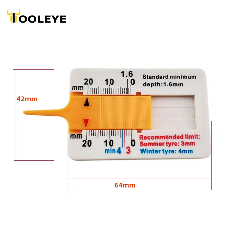 0-20mm Tread Depth Gauge For Car Tyre Tire Meter Thickness Gauges Automobile Tire Wear Detection Measuring Tools Depth Caliper