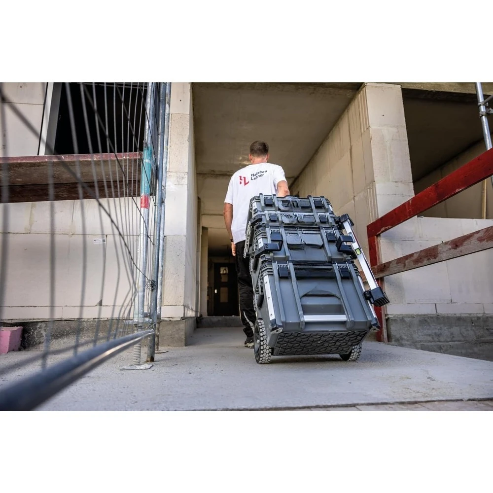 Flex Stack Pack Standard 531461 Transport Case Set Made of Impact-Resistant Plastic, with Quick Connect Fasteners, Tool Case