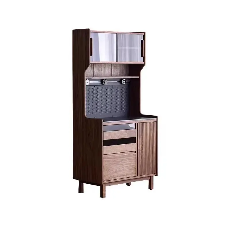 

Slate dining side cabinet Small apartment solid wood household living room integrated wall locker