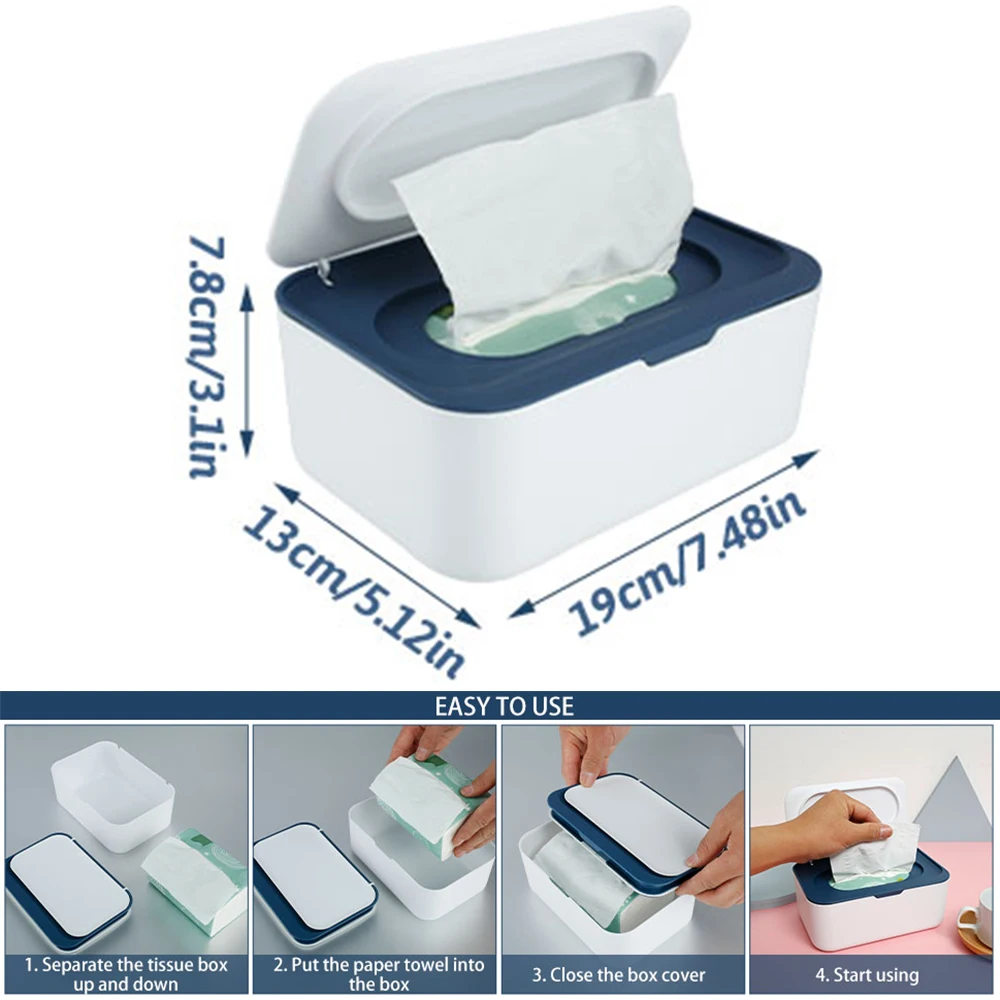 Wipes Dispenser Dustproof Tissues Wipes Case with Lids Multifunctional Baby Wipe Holder Large Capacity Sealing Container Case