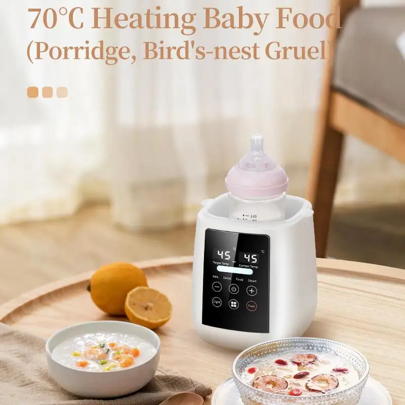 Bottle Warmer 6 In 1 Automatic Baby Milk Warmer Baby Food Heater Safe & Fast Feeding Bottle Warmer For Breastmilk & Formula