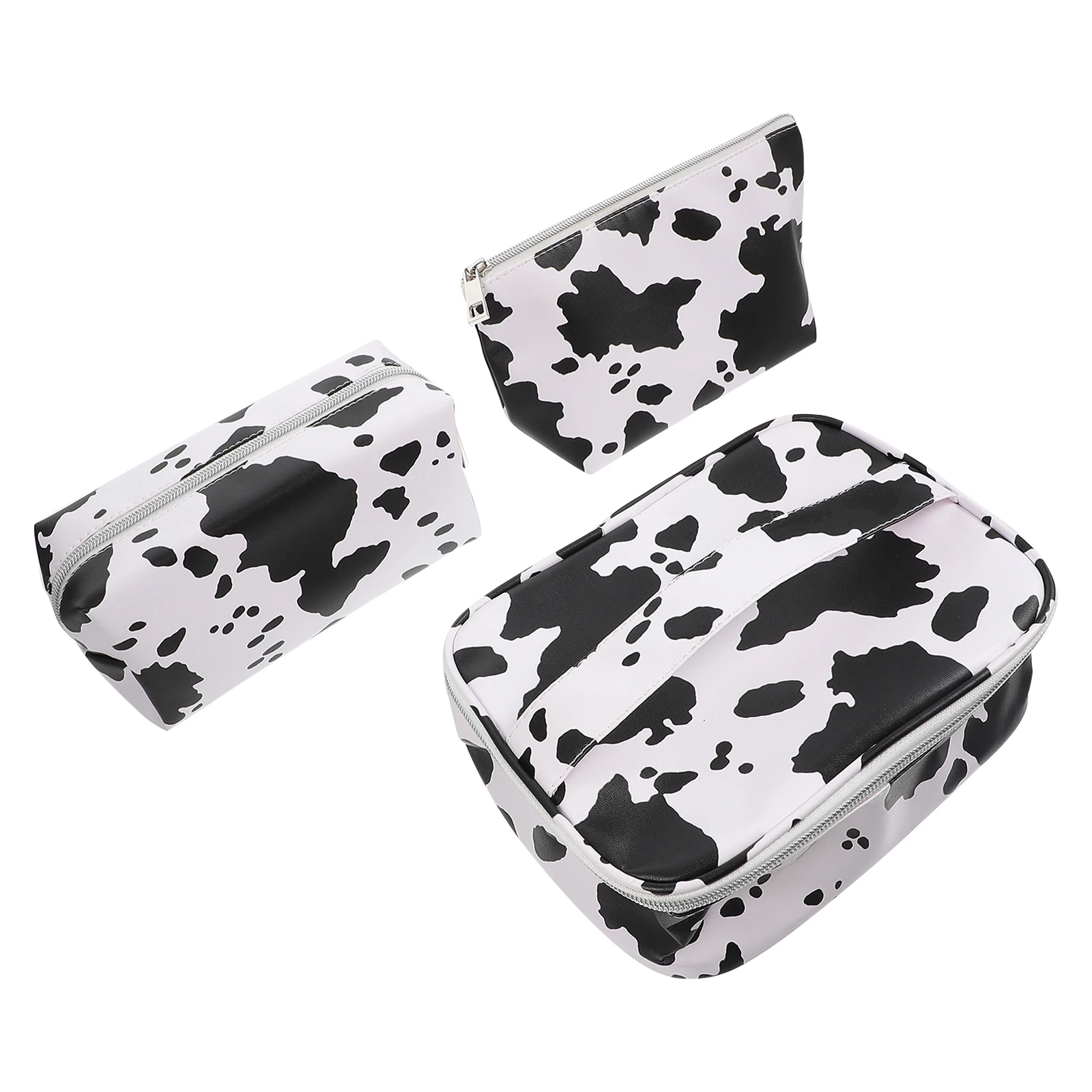 

3 Pcs Bag Storage Bag PVC Makeup Storage Washbag Toiletry Set Lightweight Durable Unique Design Practical