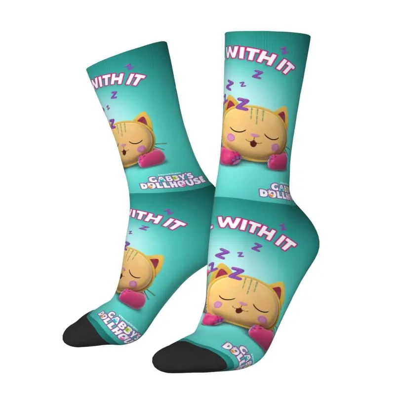 Gabbys Dollhouse Mens Crew Socks Unisex Cool 3D Print Dress Socks