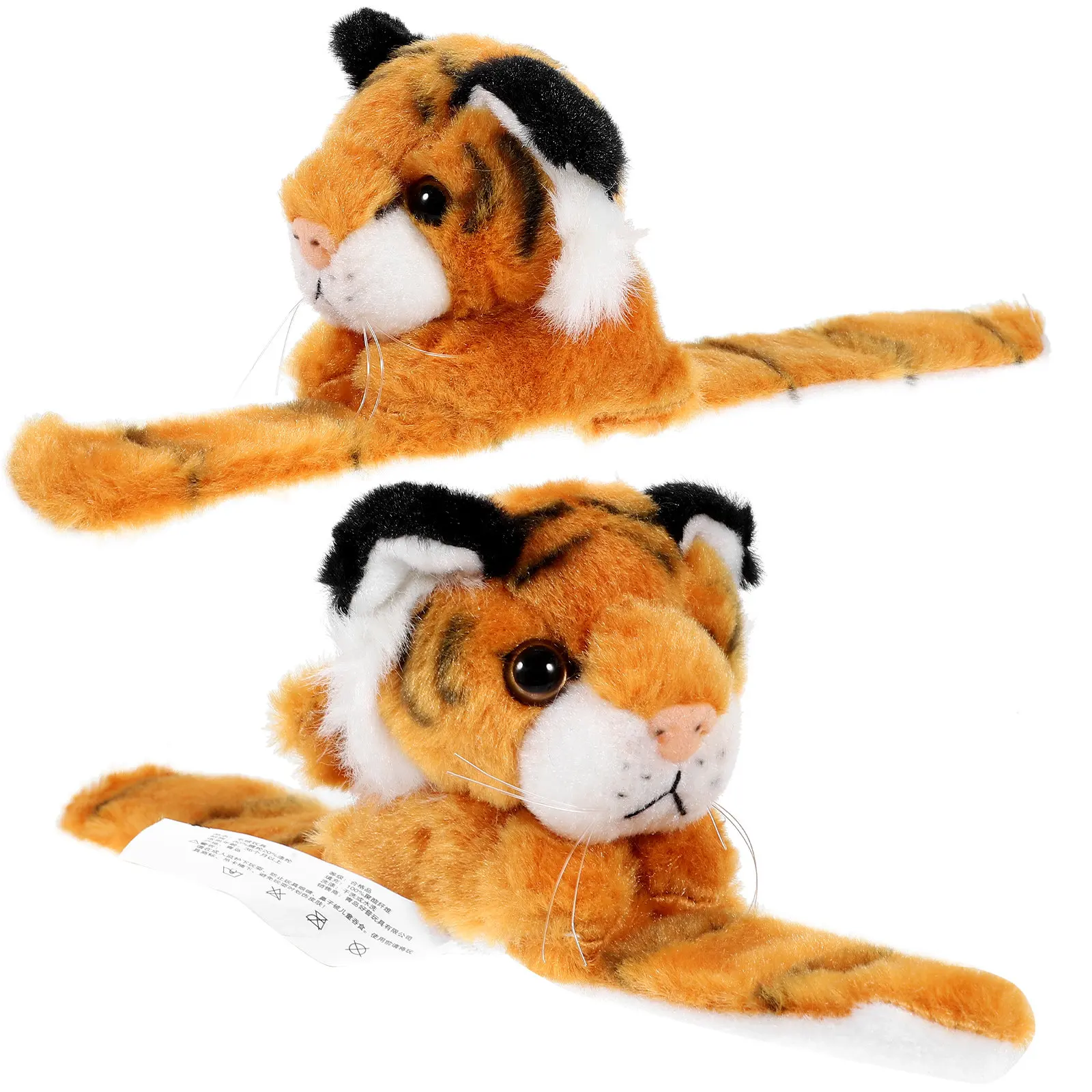 

2Pcs Animal Slap Bracelets Stuffed Slap Bands Kids Party Favors Birthday Jungle Theme Accessories Cartoon Decorative Wristbands