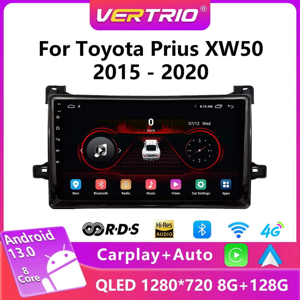 

Android 13 Car Radio For Toyota Prius XW50 2015-2020 Android Auto Multimedia Player 4G Carplay Auto GPS Navi 2Din DVD Stereo DSP