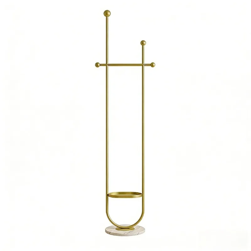 Golden Metal Clothing Rack, Heavy Duty Garment Rack with Marble Base