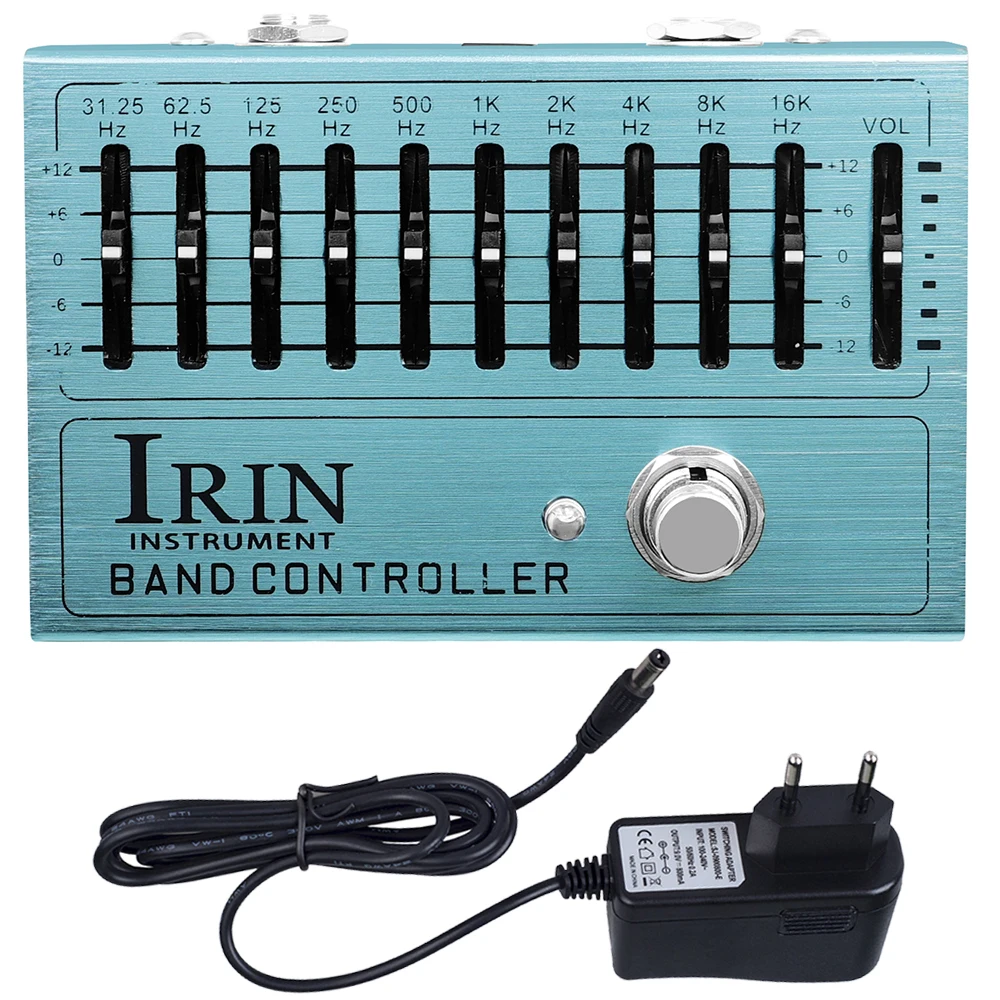 

IRIN NA-40 Band Controller EQ Pedal 10 Band Equaliser Effects Pedal for Electric Guitar and Bass True Bypass Guitar Accessories